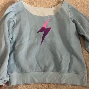 Lady Lightning off the shoulder crewneck